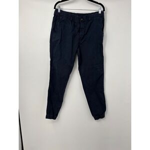 Bearbottom Clothing Mens Navy Blue Jogger Pants Elastic Waist Cotton Size L